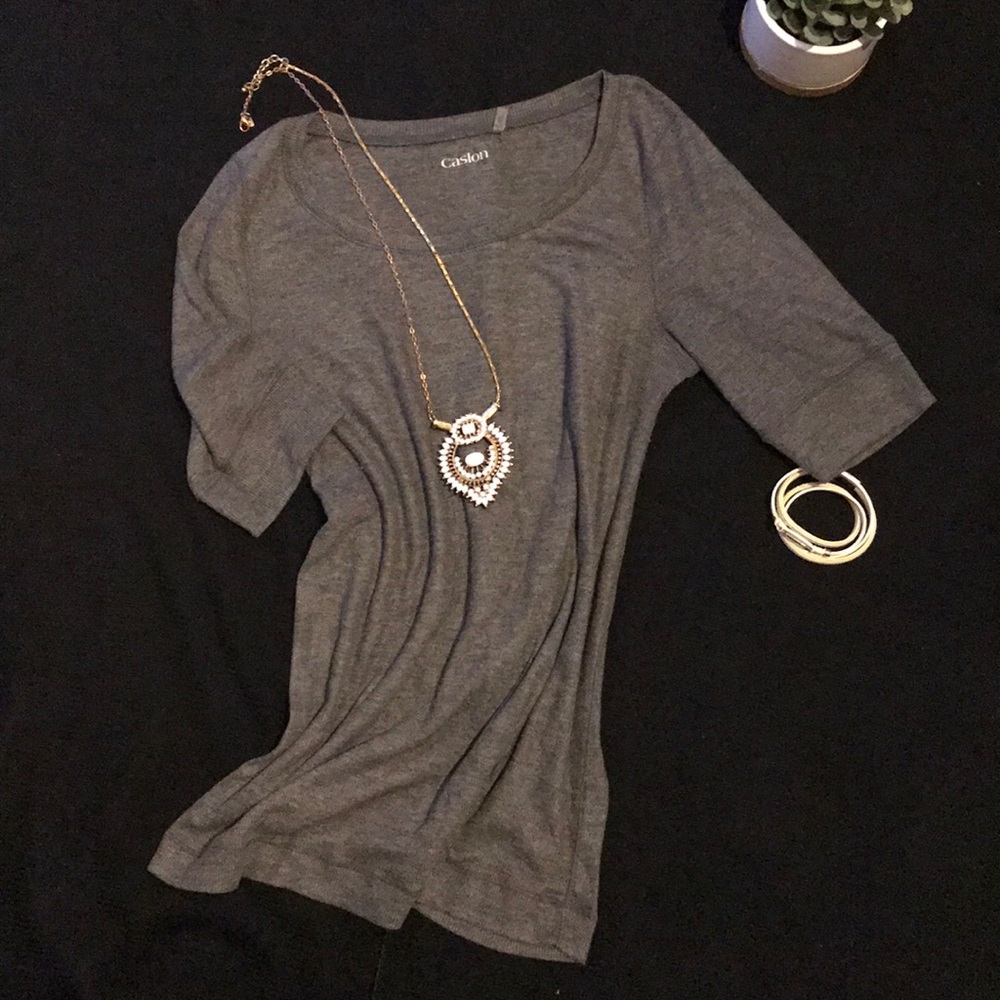 Caslon Ribbed Tee - super comfy, great layered